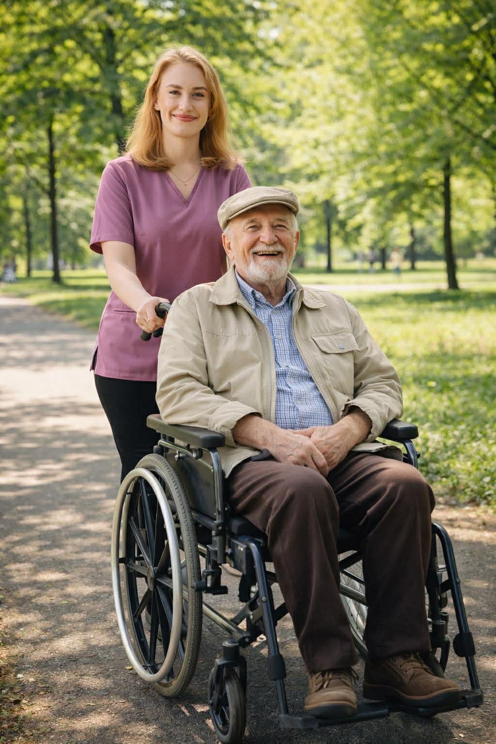 Opiekunka z seniorem